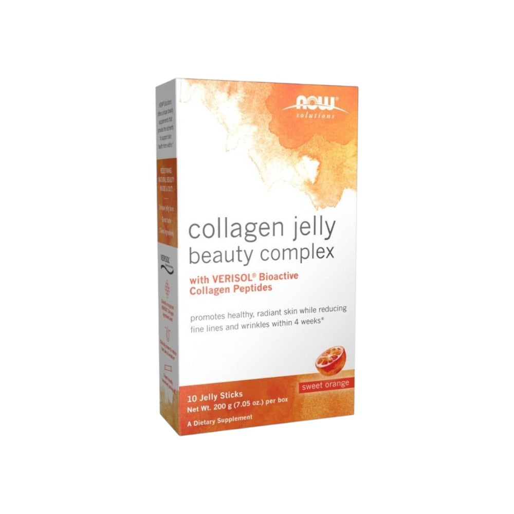 NOW Foods Collagen Jelly Beauty Complex Sweet Orange 10 Jelly Sticks