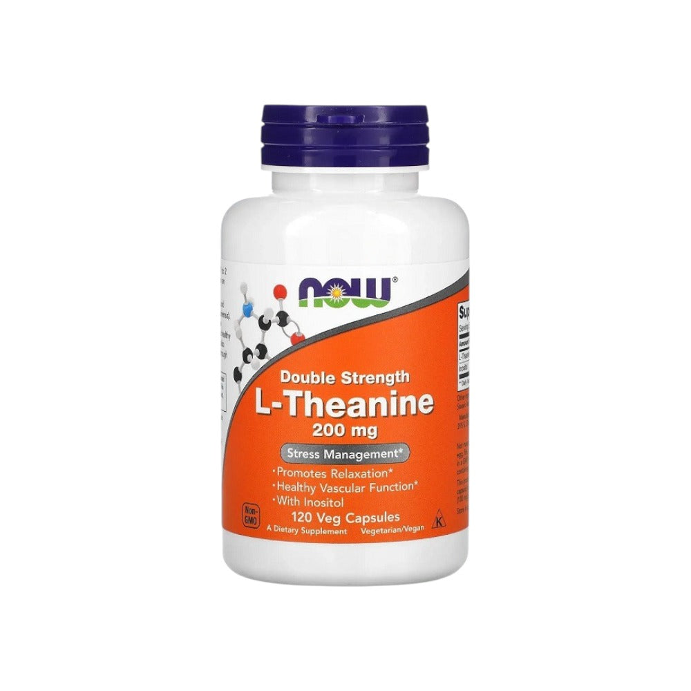 NOW Foods Double Strength L-Theanine 200mg 120 Vcaps
