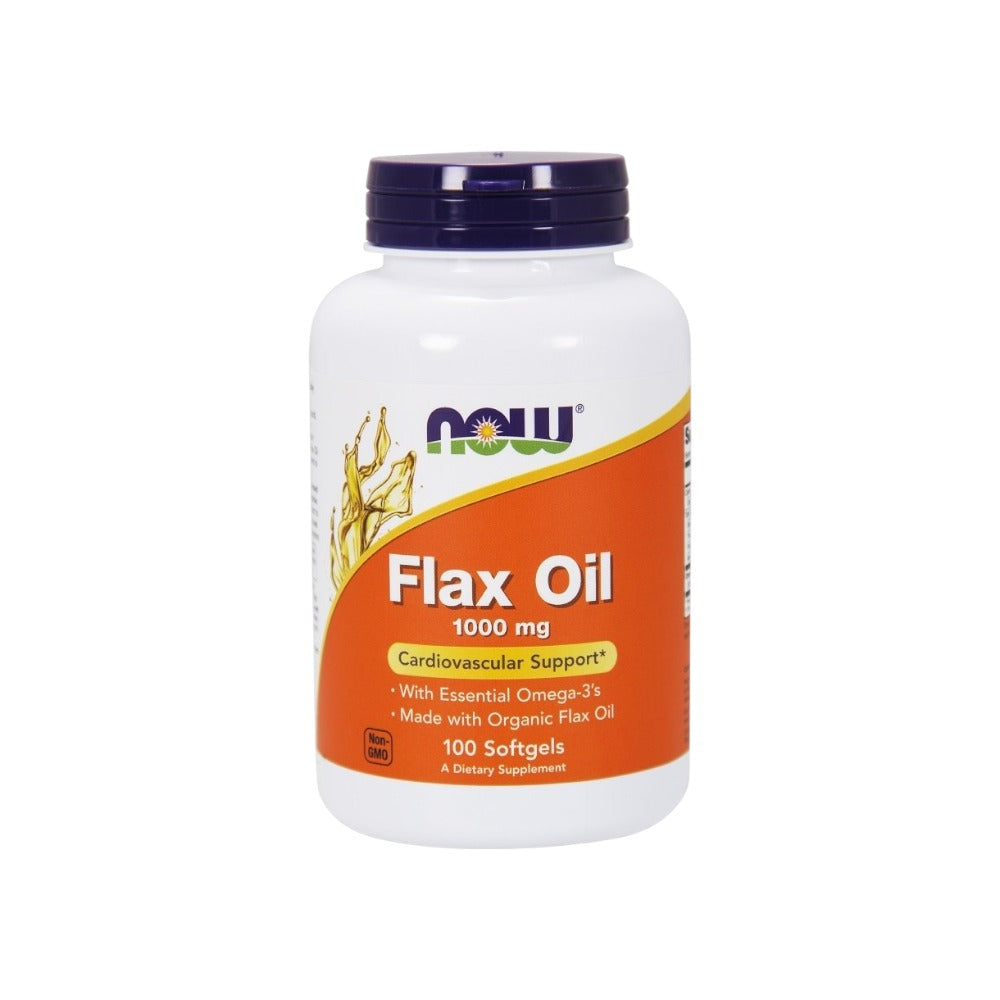 NOW Foods Flax Oil 1000mg 100 Softgels