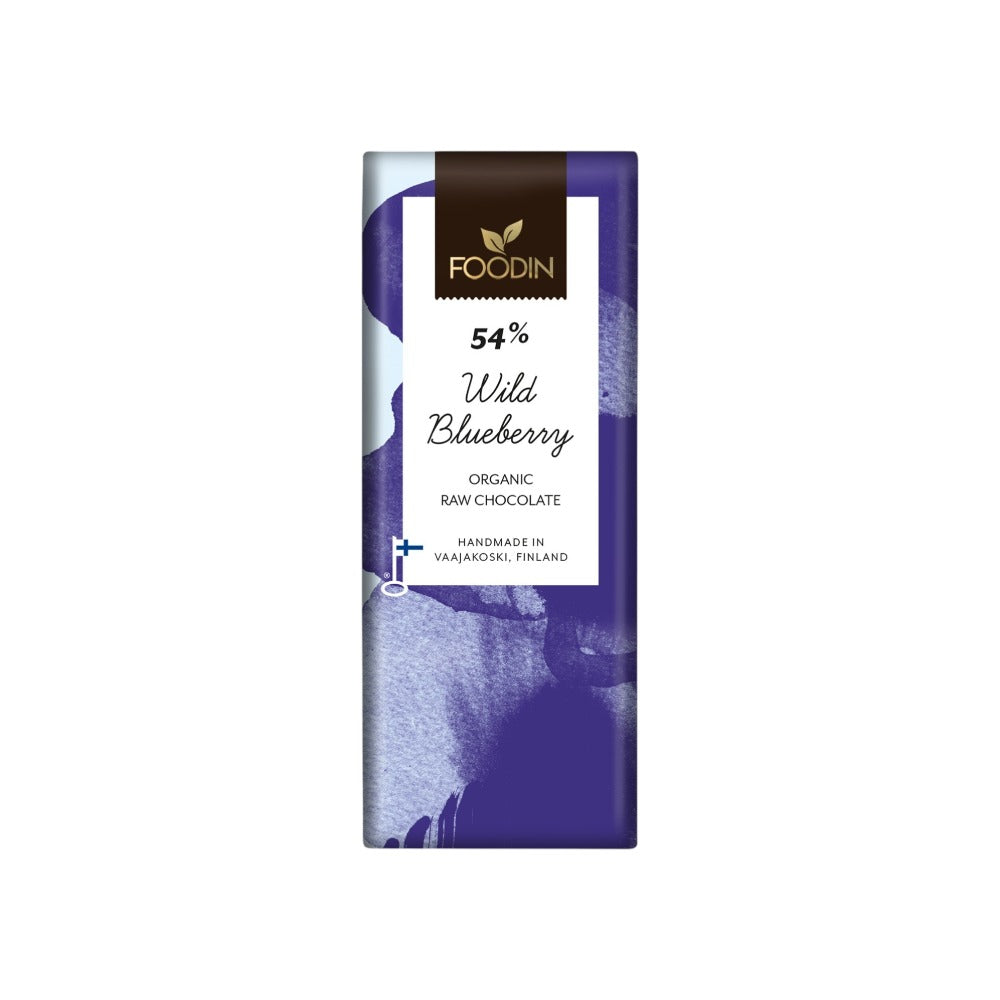 Foodin Organic Raw Chocolate Bilberry 54% 40g