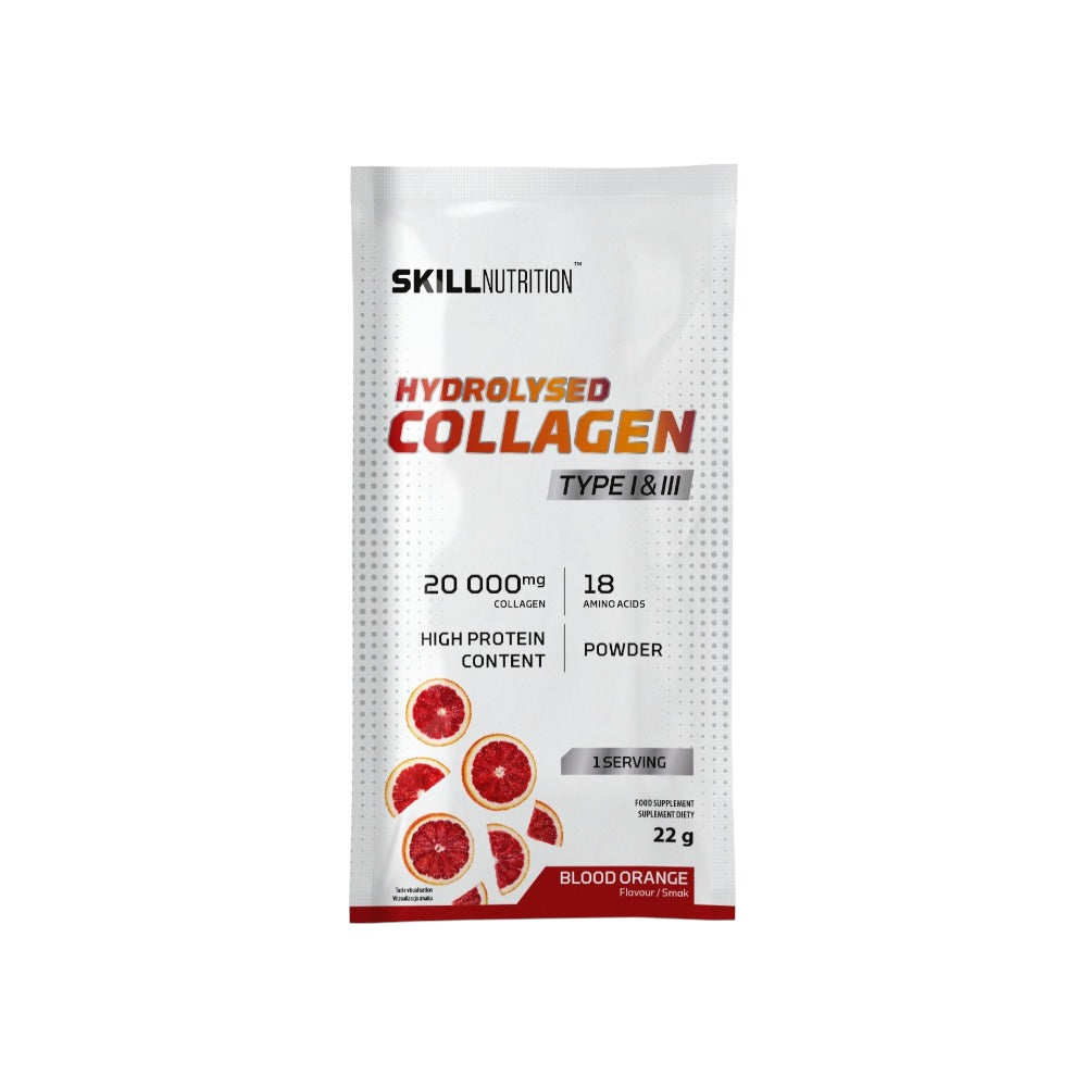 Skill Nutrition Hydrolysed Collagen Type I & III, Blood orange 22g (1 serving)