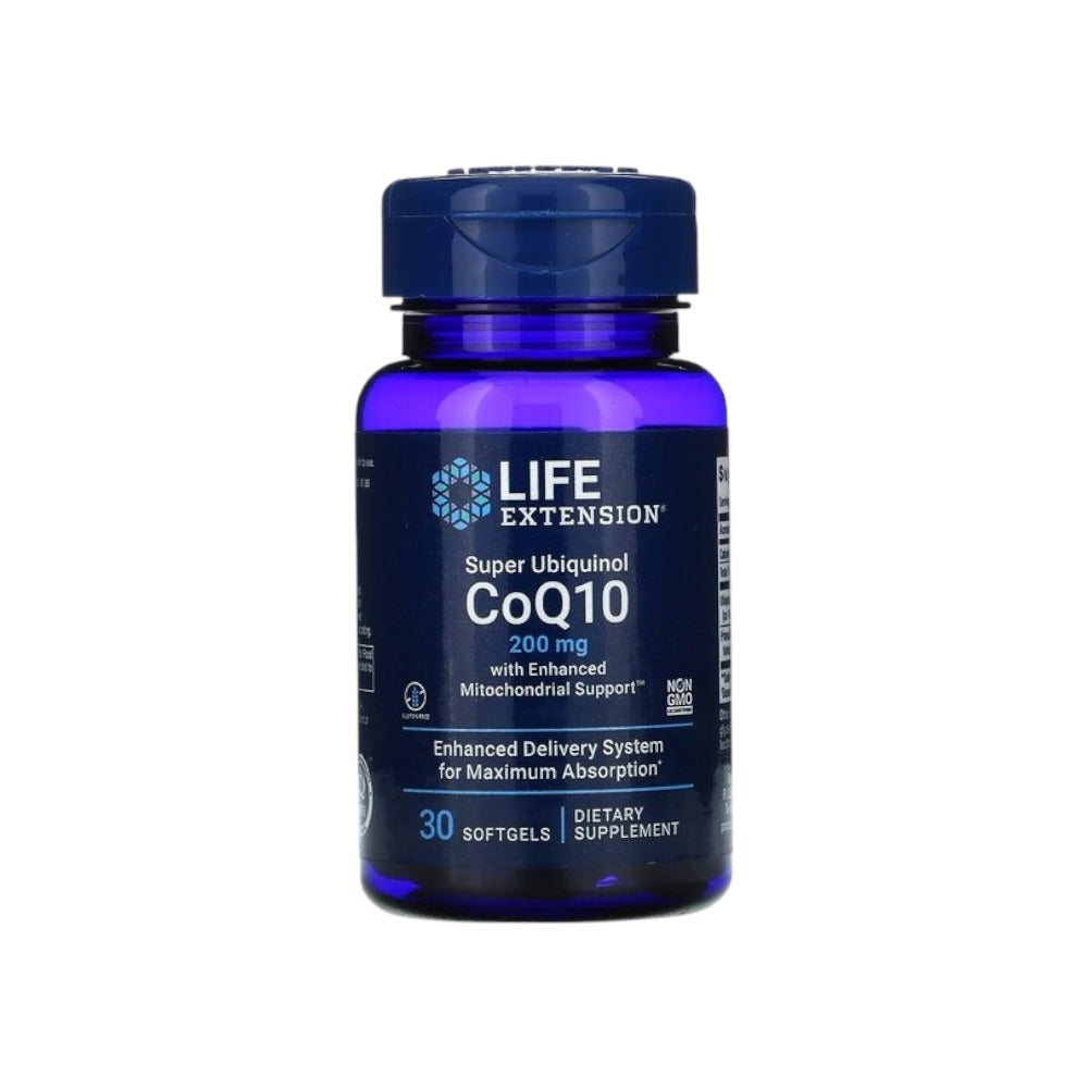 Life Extension Super Ubiquinol CoQ10 with Enhanced Mitochondrial Support, 200mg 30 Softgels