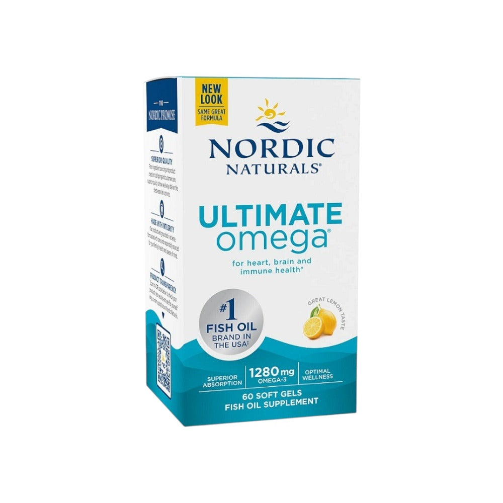 Nordic Naturals Ultimate Omega, 1280mg Lemon  60 Softgels