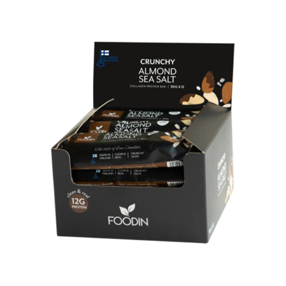 Foodin Collagen Protein Bar Almond Sea Salt 50g x 12PK