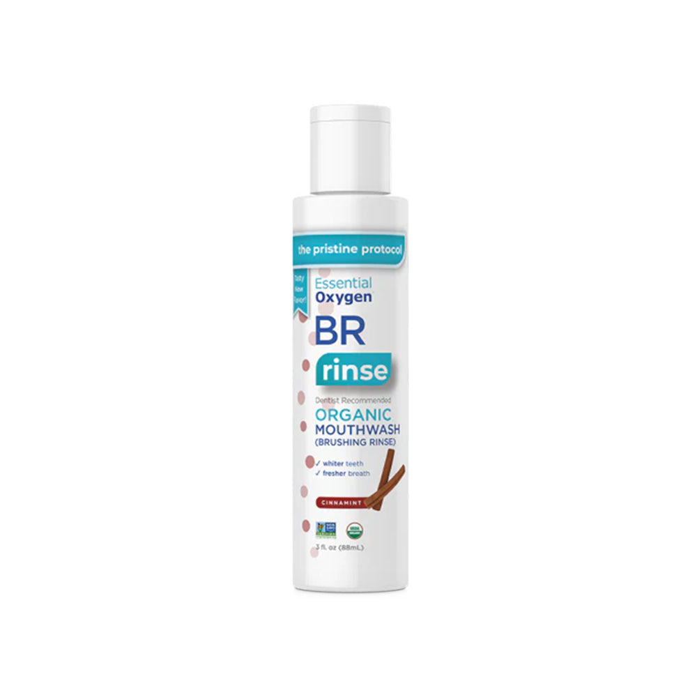 Essential Oxygen BR Organic Cinnamint Mouthwash | Brushing Rinse 88ml
