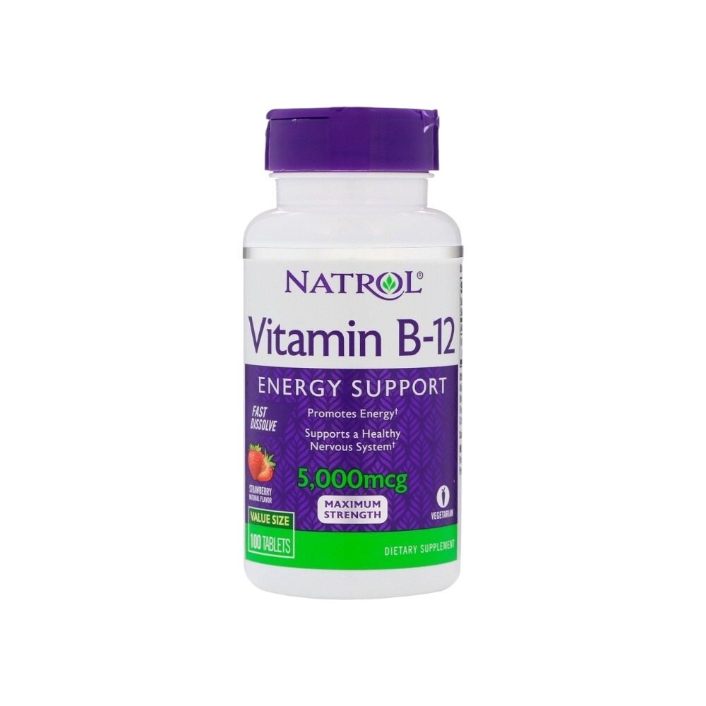 Natrol Vitamin B-12 Fast Dissolve, 5000mcg 100 tabs