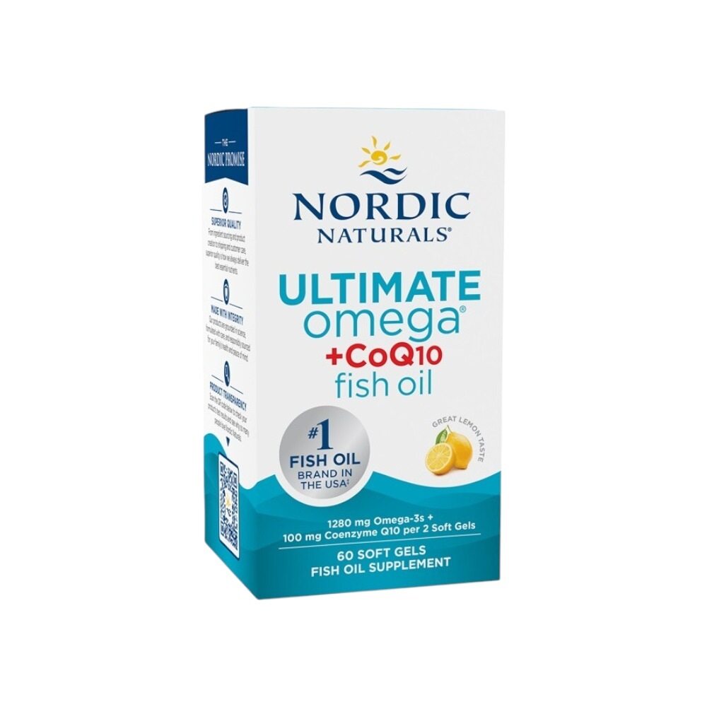 Nordic Naturals Ultimate Omega + CoQ10, 1280mg Lemon (EAN 768990891151) 60 Softgels