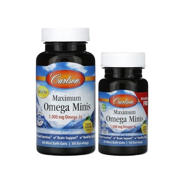 Carlson Labs Maximum Omega Minis  60 + 20 Softgels