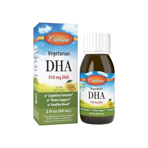 Carlson Labs Vegetarian DHA, Natural Lemon 60ml