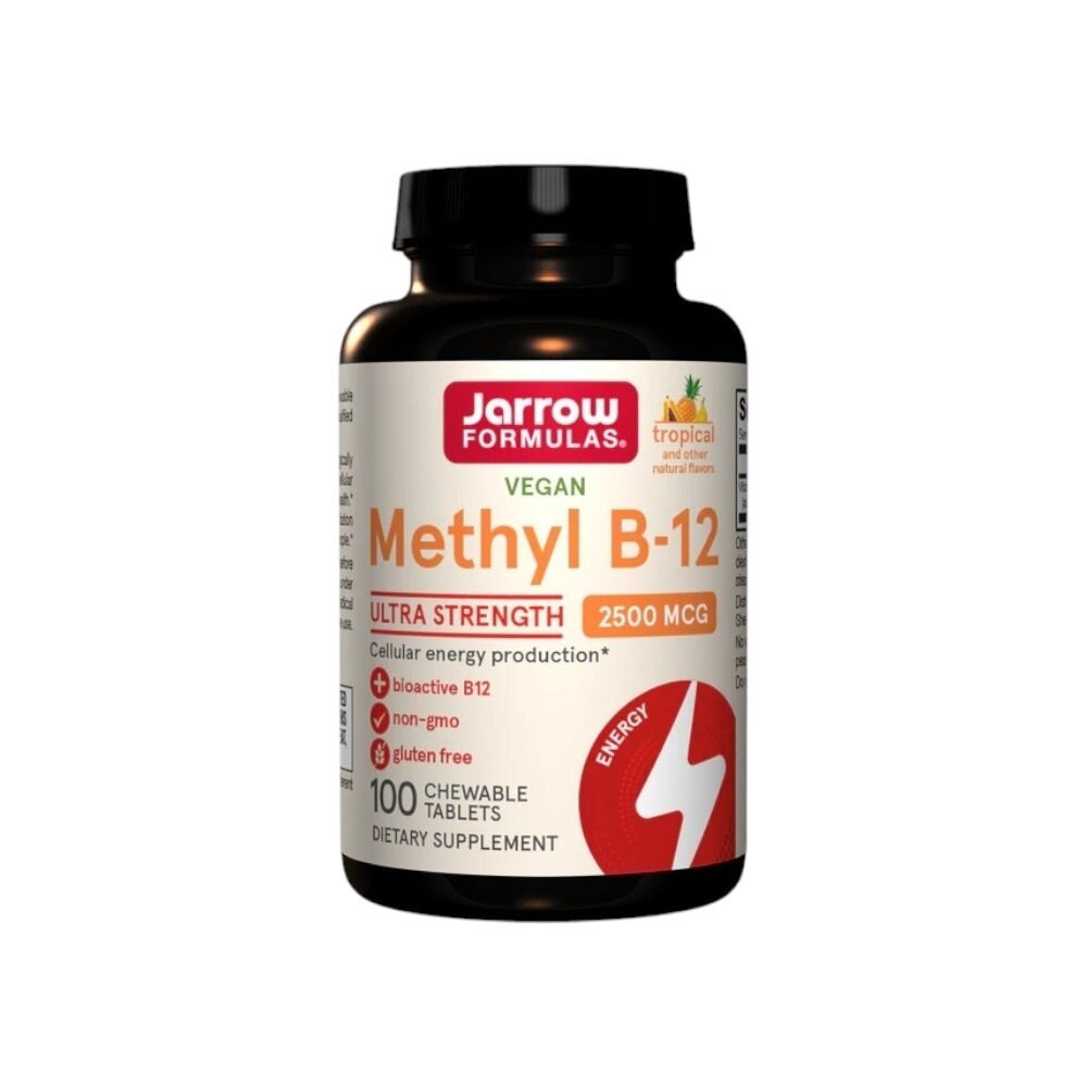 Jarrow Formulas Methyl B-12, 2500mcg (Tropical) 100 vegan chewable tabs