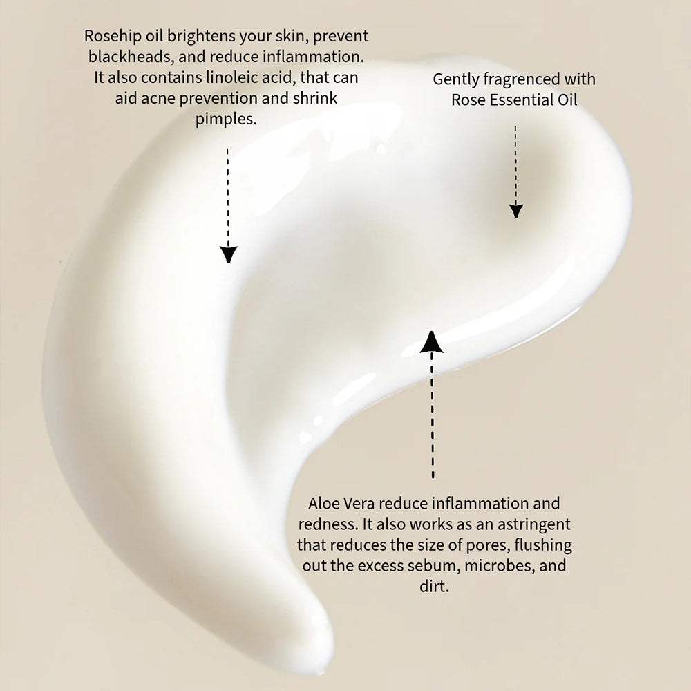 SKNFED Organic Face Moisturiser Rose 50g