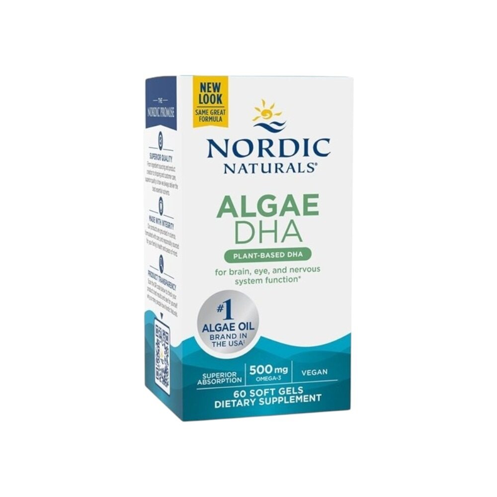 Nordic Naturals Algae DHA, 500mg 60 Softgels