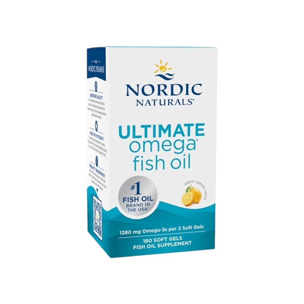 Nordic Naturals Ultimate Omega, 1280mg Lemon 180 Softgels