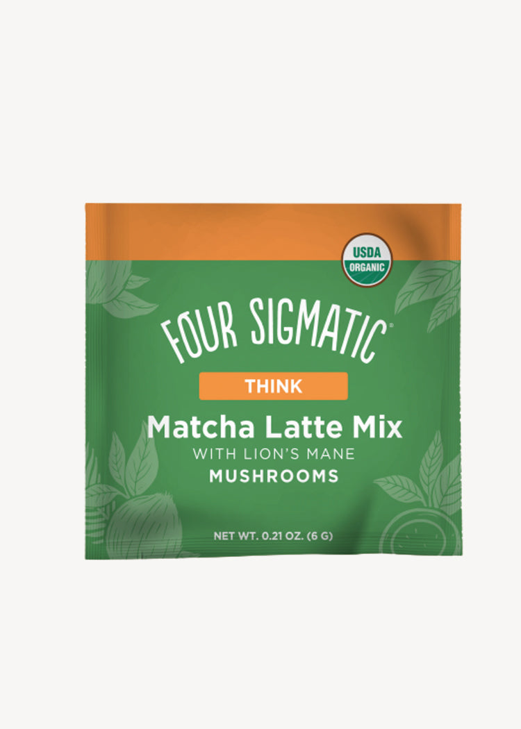 Four Sigmatic Organic Think Matcha Latte with Lion's Mane Mushroom 10 Sachets