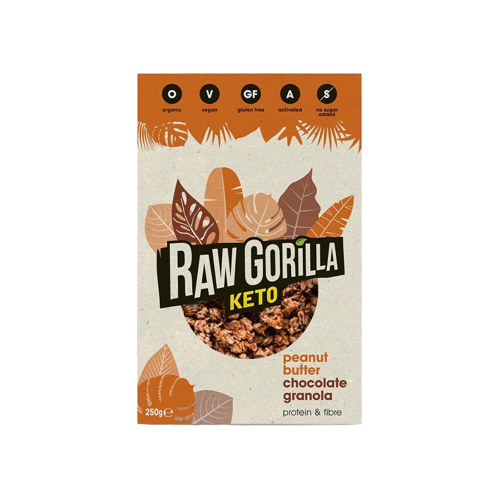 Raw Gorilla Keto Peanut Butter Chocolate Granola 250*6 Pack