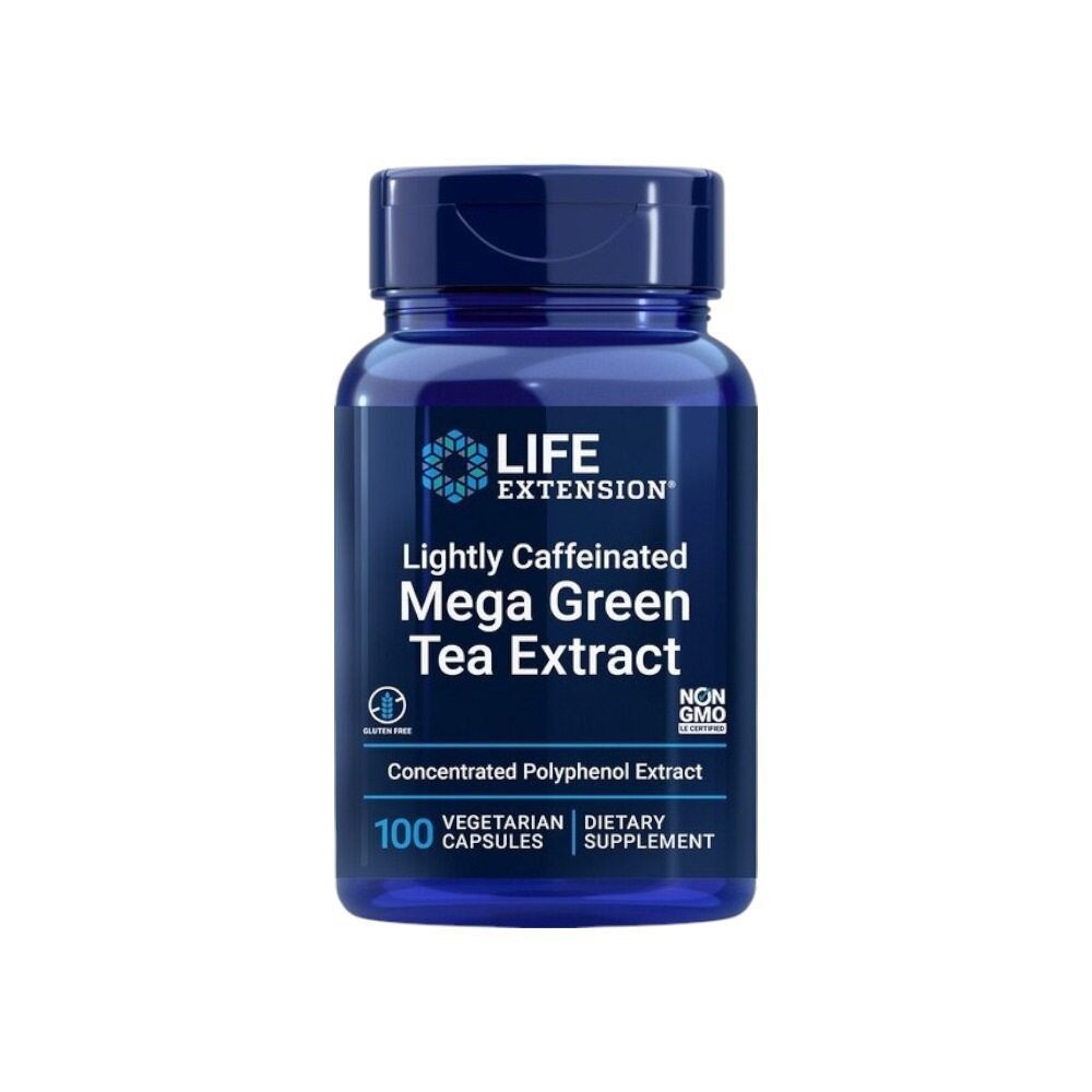 Life Extension Lightly Caffeinated Mega Green Tea Extract 100 Vcaps