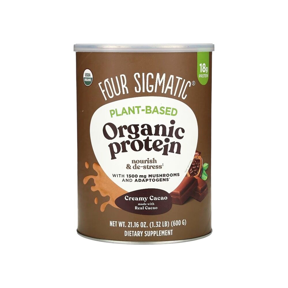 Four Sigmatic Organic Plant Based Protein with Mushroom Creamy Cacao 600g