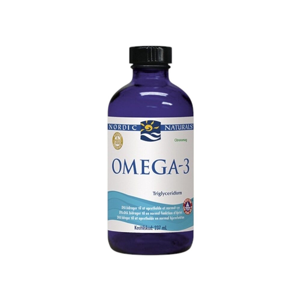 Nordic Naturals (Danish Label) Omega-3 Fiskeolie, 1560mg Lemon 237ml