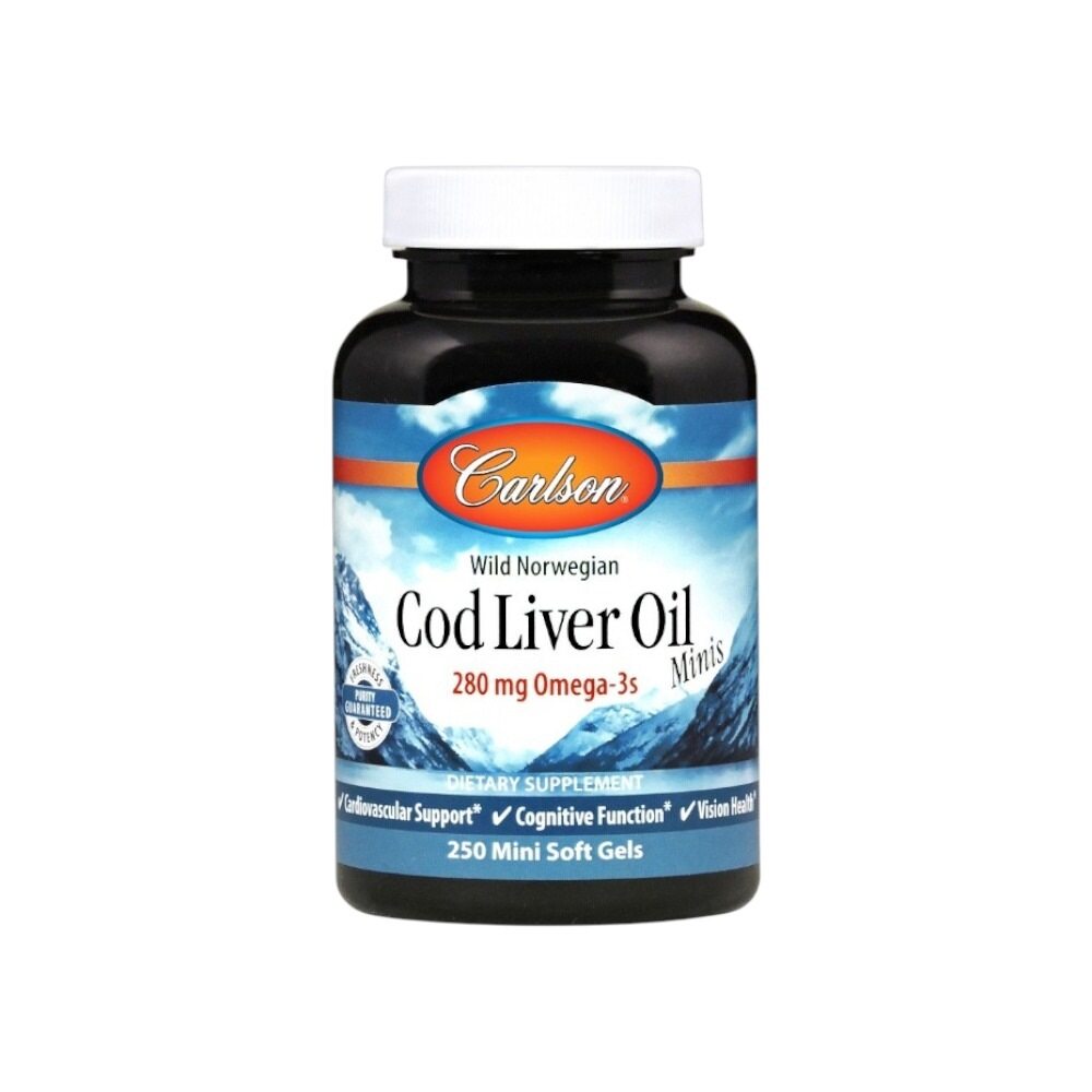Carlson Labs Cod Liver Oil Minis, 280mg 250 Mini Softgels