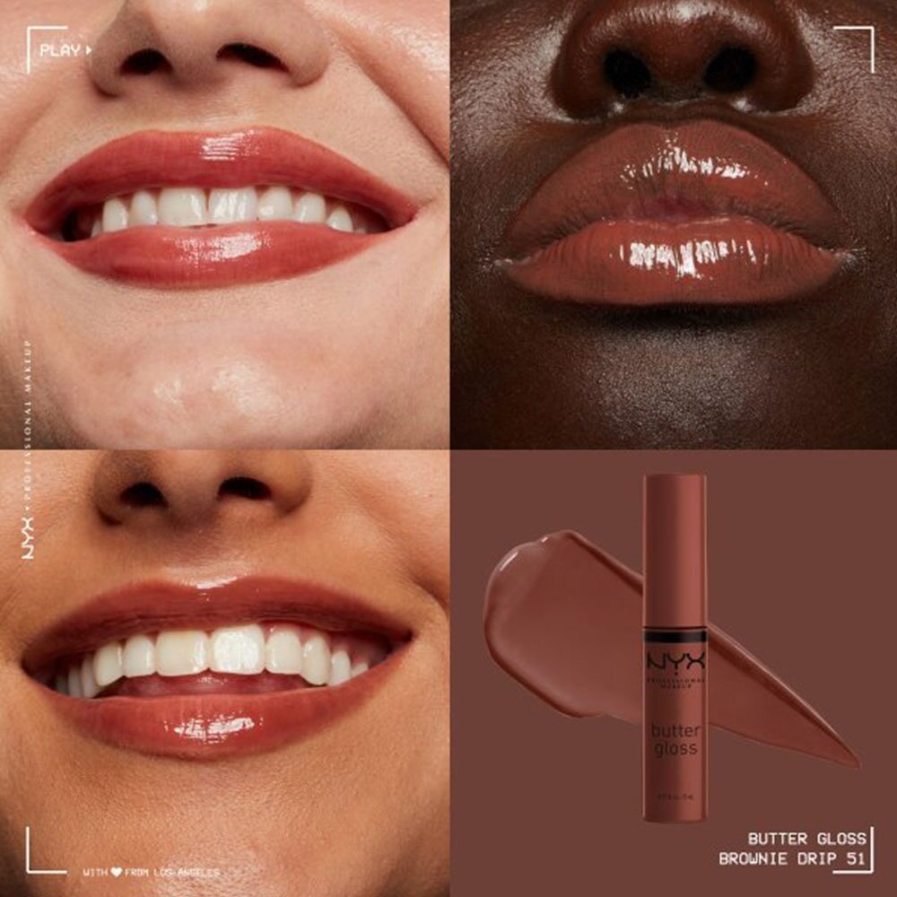 NYX Butter Gloss Lip Gloss 8ml - Brownie Drip