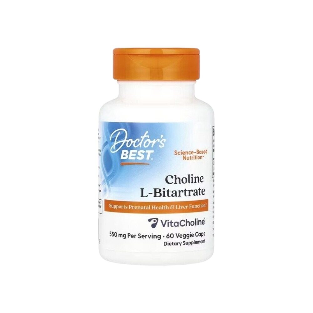 Doctor's Best Choline L-Bitartrate, 550mg 60 Vcaps