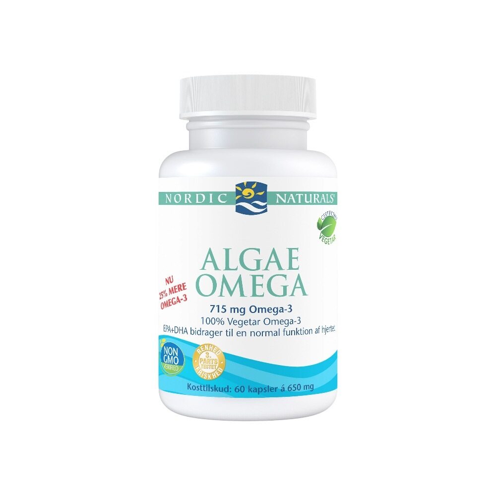 Nordic Naturals (Danish Label) Algae Omega, 715mg Omega 3 60 Softgels