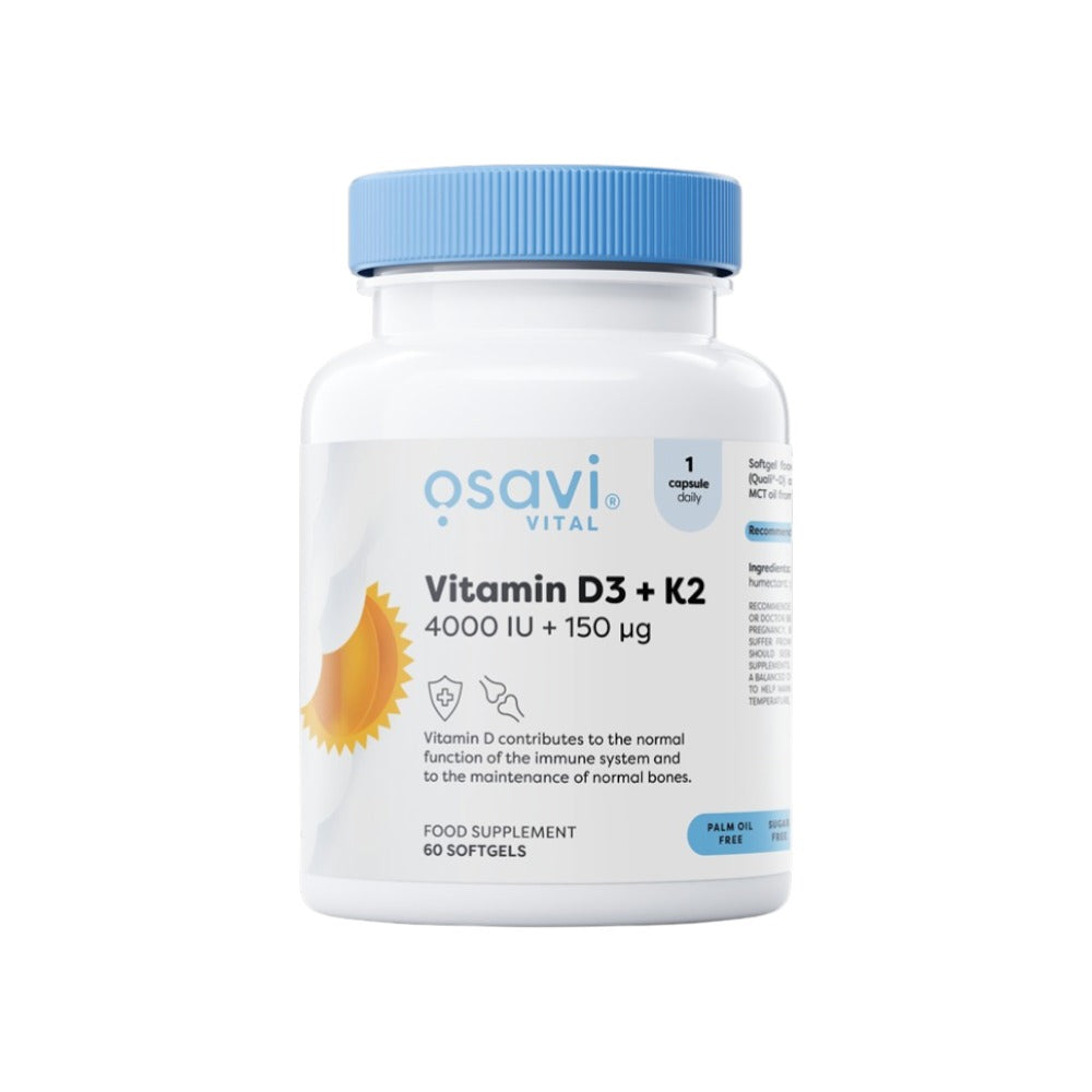 Osavi Vitamin D3 + K2, 4000IU + 150mcg 60 Softgels