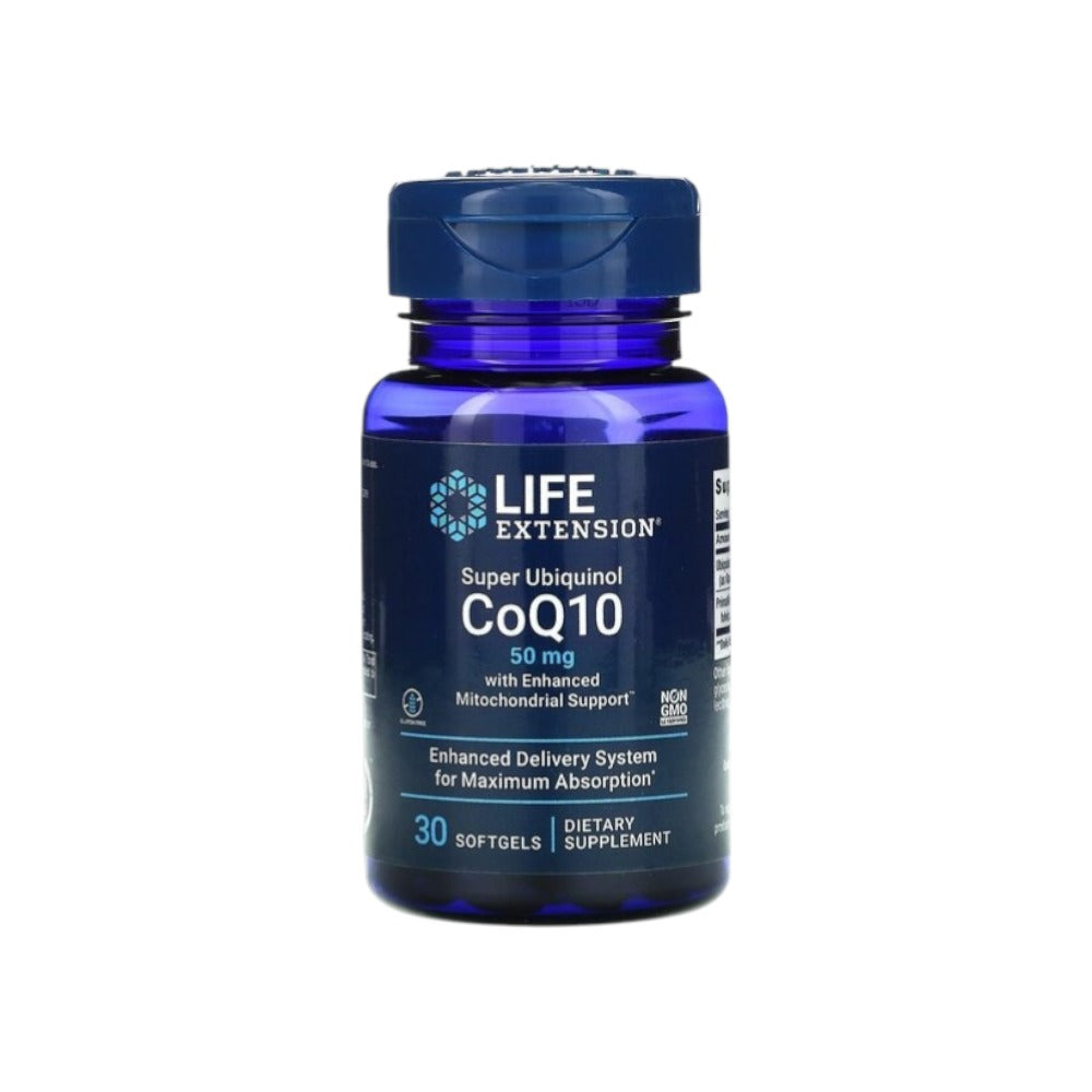 Life Extension Super Ubiquinol CoQ10 with Enhanced Mitochondrial Support, 50mg 30 Softgels