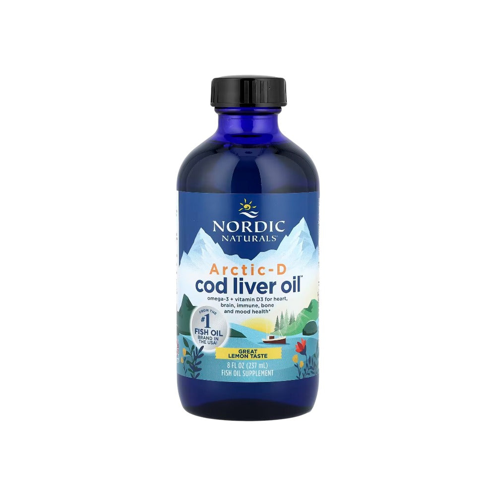 Nordic Naturals (Danish Label) Arctic-D Cod Liver Oil, Lemon 237ml