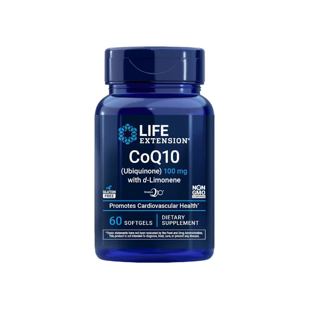 Life Extension Super-Absorbable CoQ10 (Ubiquinone) with d-Limonene, 100mg 60 Softgels